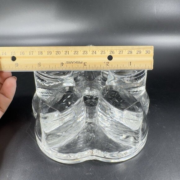 Yama Glass Solid Glass Warmer Stand for Teapot Clear Glass Pillar Candle Holder - Picture 4 of 10